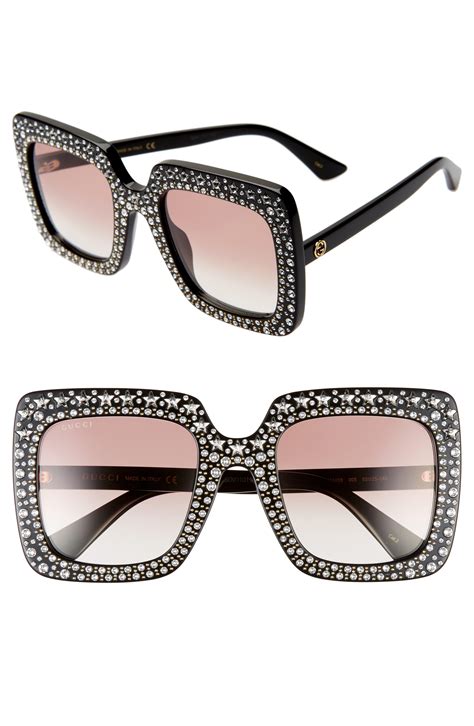 gucci crystal embellished sunglasses.